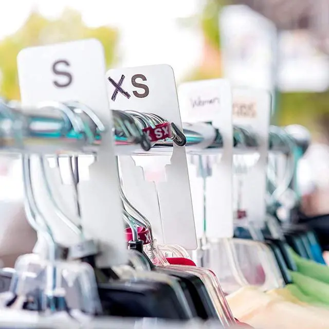 Alt view image 2 of 7 - Juvale Clothing Dividers - 5 x 2 in, White Plastic, 60 Pack - Blank Hanger Dividers & Rack Tags for Closet Organization