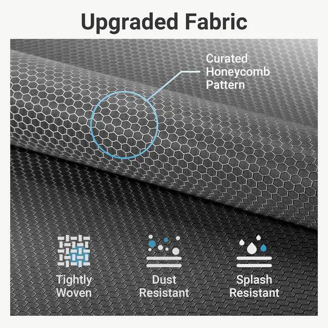 Alt view image 6 of 7 - VIPEK R4C Rolling Garment Rack 6 Tiers Adjustable Heavy Duty Wire Shelving Portable Clothes Rack with Lockable Wheels, Black Metal Clothing Rack with Grey Upgraded Polyester Cover, Max Load 620lbs