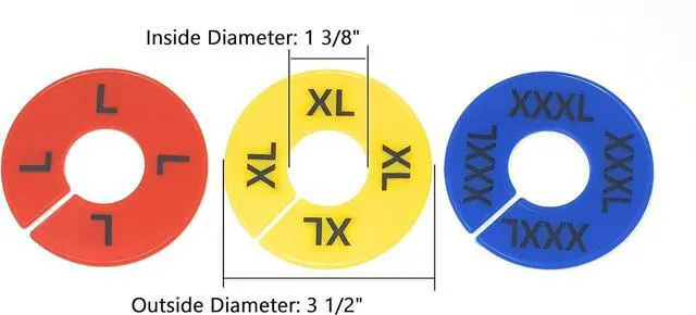 Alt view image 7 of 7 - Clothes Size Dividers | 40 Pieces 8 Colors XXS-XXXL | Ultimate Clothing Rack Dividers | Round Clothes Rack Clothes Hangers, Commercial Clothing Racks, Clothing Shops by GIDABRAND