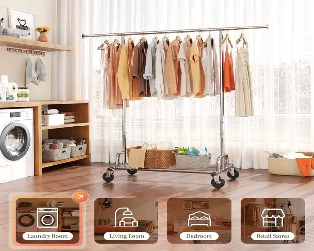 HOKEEPER Clothes Rack, Clothing Racks for Hanging Clothes Heavy Duty ...