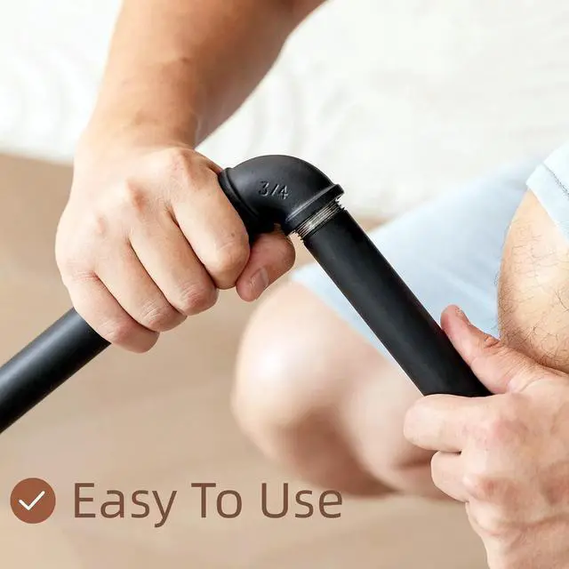 Alt view image 6 of 7 - Industrial Pipe Clothing Rack, Hanging Garment Rack, Wall Mounted Pipe Clothes Rack with Four Hanging Rods, Heavy Duty Garment Rack, Industrial Steampunk Closet Organizer Hall Tree (Metal Pipes-Black)