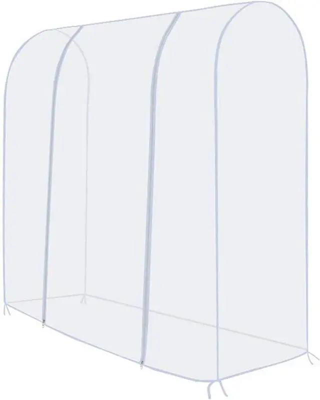 Main image of Clothing Rack Cover, Clothes Garment Rack Cover 6 Ft - with 2 Durable Zippers, Waterproof Cover for Clothing Hanging Rack 71" X 20" X 52" (180 X 50 X 133 cm) - Only Cover