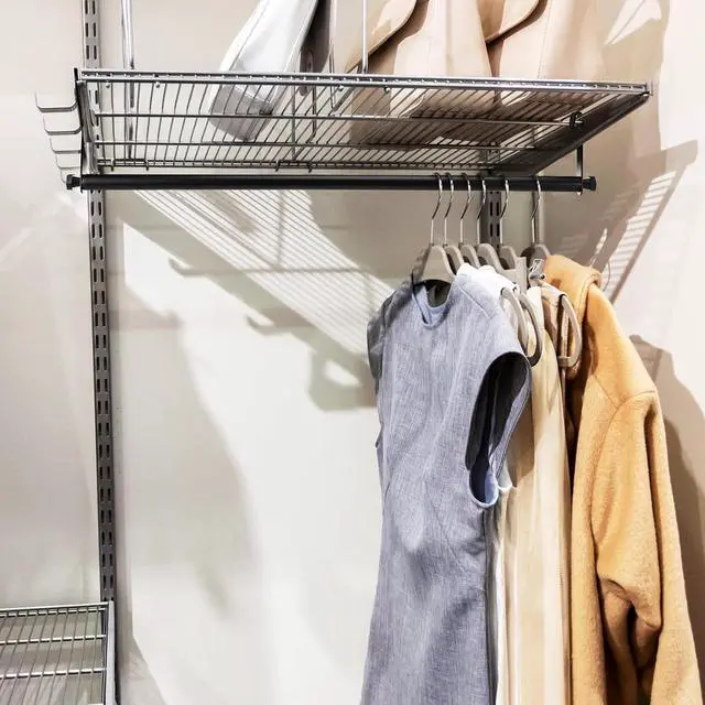Alt view image 4 of 6 - 2 Pack Wire Shelving Garment Hanger Bar Wire Shelving Accessories Industrial Closet Clothes Rods for Home Retail Store(Black,36 Inch)