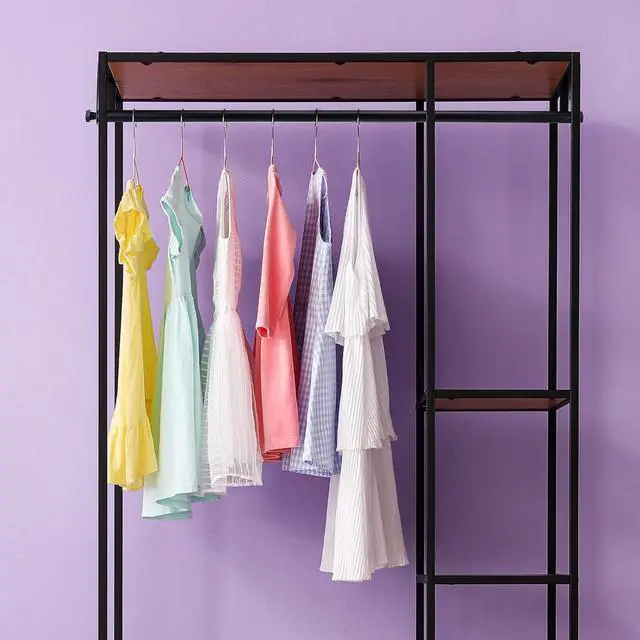Alt view image 6 of 6 - 2 Pack Wire Shelving Garment Hanger Bar Wire Shelving Accessories Industrial Closet Clothes Rods for Home Retail Store(Black,36 Inch)