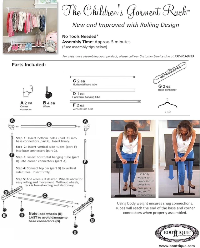Alt view image 6 of 7 - Boottique- The Boot Hanger Company Childrens Garment Rack- Kids Closet Organizer- Kids Clothing Rack with 10 Gray Velvet Hangers & Opt. Wheels