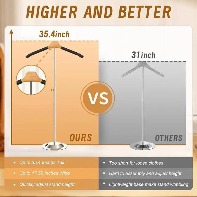 Alt view image 2 of 6 - Adjustable Shirt Display Stand 2 Pcs, 20-35 Inch Height Tshirt Display Stand for Vendors, T Shirt Mannequin Display Shirt, Jacket, Coat at Clothing Vendor Events, Trade Fairs, Trade Shows(Black)