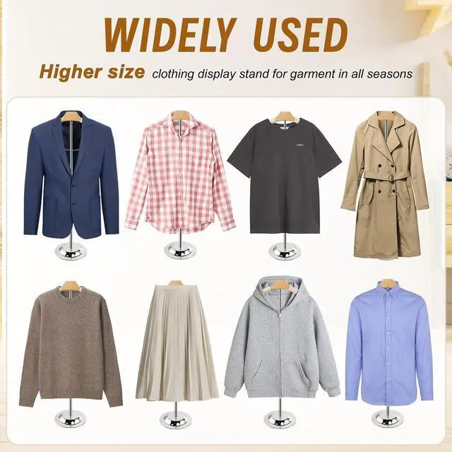 Alt view image 5 of 6 - Adjustable Shirt Display Stand 2 Pcs, 20-35 Inch Height Tshirt Display Stand for Vendors, T Shirt Mannequin Display Shirt, Jacket, Coat at Clothing Vendor Events, Trade Fairs, Trade Shows(Black)