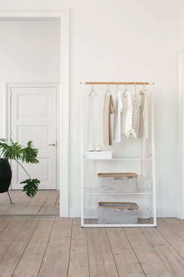 Alt view image 4 of 7 - Brabantia - Linn Clothes Rack - Multi-Functional - Space Saver - Adjustable Shelves - Wardrobe Hanging - Drying Rack - Freestanding - Stable - White - Large