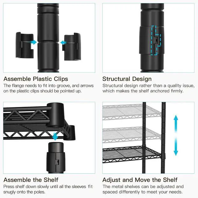 Alt view image 7 of 7 - Clothing Rack with Cover, P1C Rolling Closets with Wheels, Metal Garment Rack for Hanging Clothes, Clothing Storage Wardrobe with Cover, 36.2" W x 16.5" D x 80.5" H, Black, Load 450 Pounds