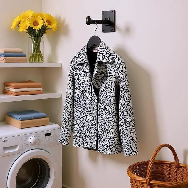 Alt view image 2 of 5 - Rustic State Clout Cast Iron Clothes Hanger Folding Coat Rack Laundry Bar for Drying Clothes Farmhouse Design Wall Mount Organizer Hook for Closet Laundry Room Mudroom Entryway - Black