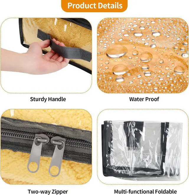 Alt view image 7 of 7 - Fixwal 4pcs Clear Storage Bags for Clothes with Zipper, 35L/9.5Gal Small Plastic Closet Organizers for Blankets Sweaters Bed Sheets Comforters Toys