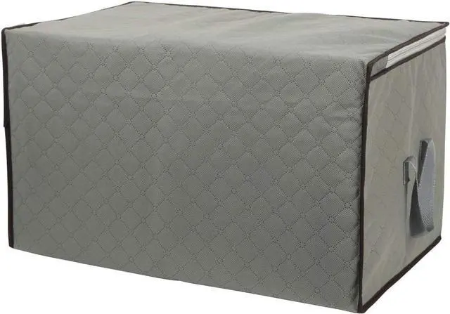 Alt view image 4 of 6 - 2 Pack Foldable Large Storage Bags 28 x 20 x 12 (L x W x H) inch for Comforter Quilt Blanket Clothes with Clear Window & Handles - Easy to Fit King Size Comforter Set - Closet Under Bed Organizer