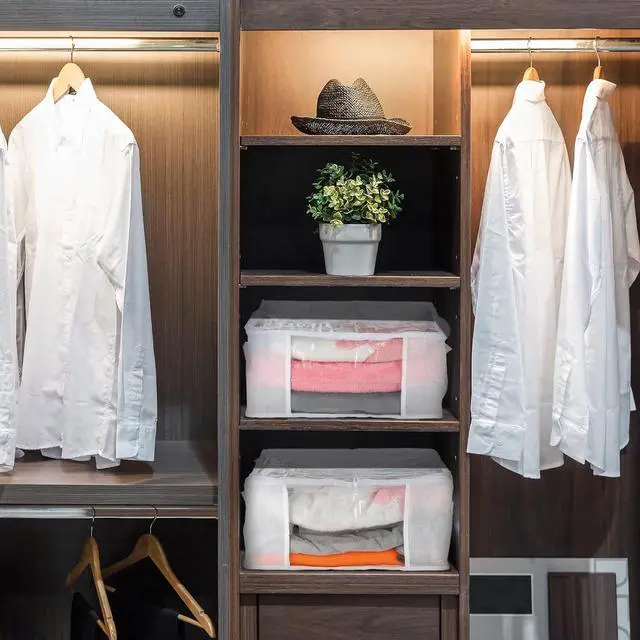 Alt view image 7 of 7 - 6 Pcs Clear Storage Bags Zippered Plastic Clothes Containers Case Fabric Blanket Organizer Large Storage Bins with Handles for Bedding Sheets Closet Blankets Toys(16 x 12 x 8 Inch,White)