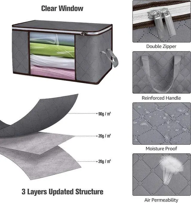 Alt view image 4 of 7 - BoxLegend Shirt Folder V3 and Clothes Storage Bags 90L 3 Pack Shirt Folding Board Easy and Fast Folding Clothes Folding Board Durable Clothes Storage with Handles for Clothing