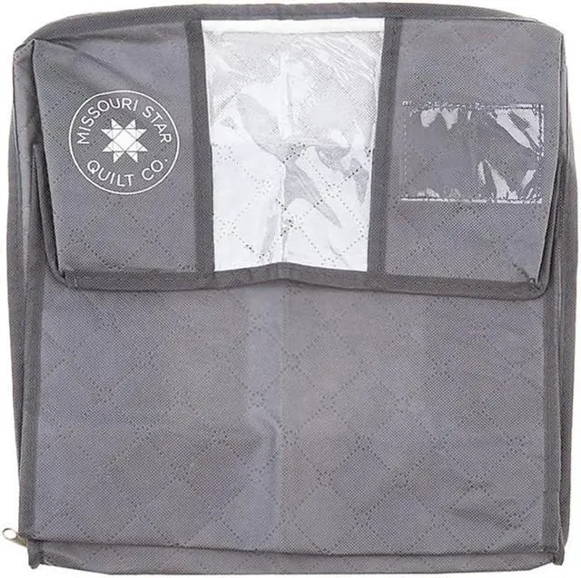 Alt view image 4 of 5 - Missouri Star Blanket Storage Bag for Quilts Queen Size | Foldable Bedding Storage Bags with Zipper Clear Window | Large Fabric Tote with Handle for Underbed Storage