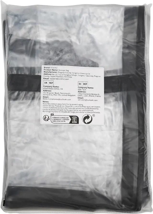 Alt view image 7 of 7 - Vieshful 3 Pack 40L+60L+90L Clear Clothes Storage Bag, Zippered Closet Organizer, Plastic Storage Containers Moving bags for Comforter, Blanket, Bedding, Duvet, Toys