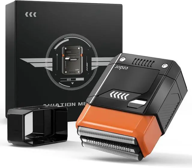 Main image of Electric Razor for Men, Mini Foil Shaver with 3-Blade, USB-C Rechargeable Waterproof Cordless Metal Shaver with Travel Case