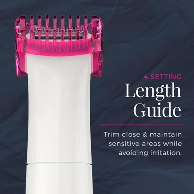 Alt view image 6 of 7 - Remington Smooth & Silky Body & Bikini Kit, Cordless bikini trimmer and shaver for women, Waterproof for grooming in the shower, White/Pink
