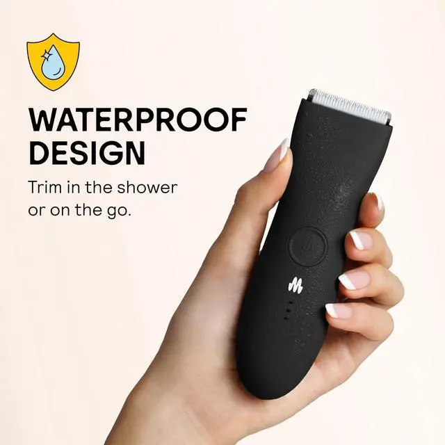 Alt view image 4 of 7 - MERIDIAN The Trimmer Original - Body Hair Trimmer for Men, Electric Shaver for Pubic Hair, Chest, Legs & Bikini, Waterproof & Rechargeable, Onyx