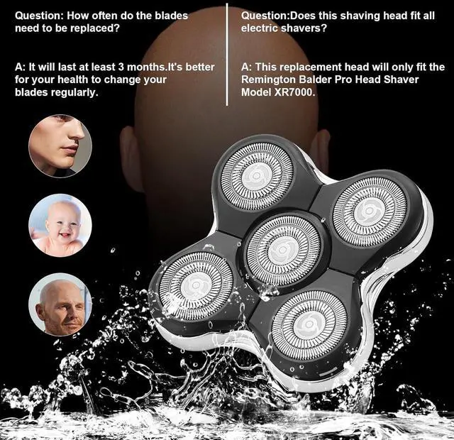 Alt view image 7 of 7 - Pro Head Shaver Replacement Blades Compatible with Remington Balder Pro Head Shaver Model XR7000,Precision Electric Shaving for Bald Men. (1pack)