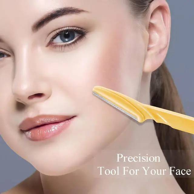 Alt view image 5 of 7 - 96 Pcs Eyebrow Razors Shavers Trimmers for Women Dermaplane Razor Facial Razors Shavers Facial Hair Removal for Women Exfoliating Dermaplaning Tool for Face with Precise Cover for Makeup Care Tools
