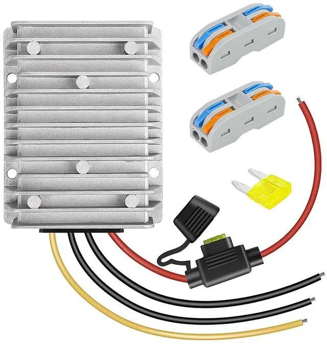 Main image of 30A 360W DC 36V/48V to 12V Voltage Converter with Fuse - Waterproof Step Down Regulator Buck Reducer Power Transformer for Golf Cart - DC 36V/48V to 12V 30A
