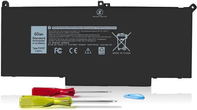 Main image of 60Wh F3YGT Battery Latitude 7480 Battery Replacement for Dell Latitude 12 7000 7280 7290/13 7000 7380 7390 P29S002/14 7000 7480 7490 P28S P28S001 P73G P73G002 Series DM3WC 0DM3WC DM6WC 2X39G 7.6V