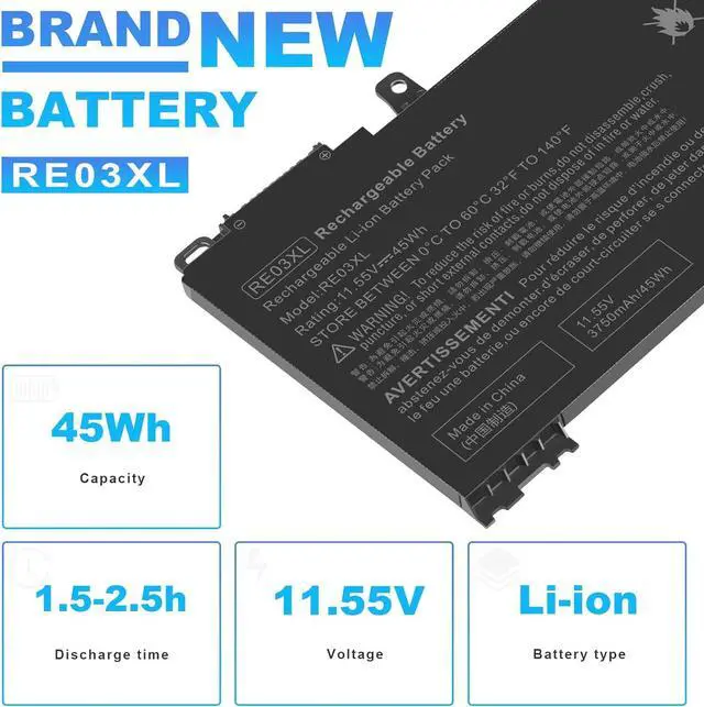 Alt view image 4 of 7 - Fancy Buying RE03XL L32656-005 Laptop Battery for HP ProBook 430 440 445 450 455R G6 G7 Series ZHAN 66 Pro 13 14 15 G2 G3 Series L32407-AC1 L32407-2B1 L32407-541 HSTNN-OB1C HSTNN-UB7R HSTNN-DB9A
