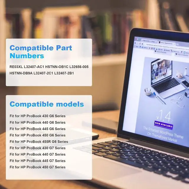 Alt view image 5 of 7 - Fancy Buying RE03XL L32656-005 Laptop Battery for HP ProBook 430 440 445 450 455R G6 G7 Series ZHAN 66 Pro 13 14 15 G2 G3 Series L32407-AC1 L32407-2B1 L32407-541 HSTNN-OB1C HSTNN-UB7R HSTNN-DB9A
