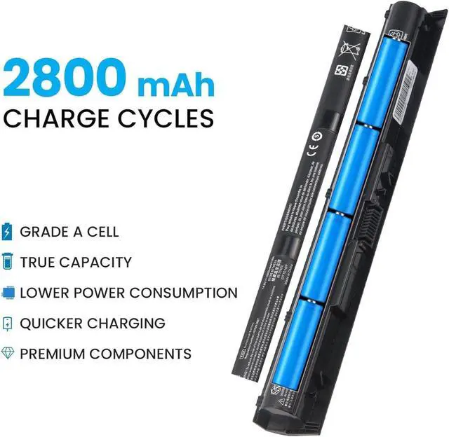 Alt view image 3 of 6 - 800049-001 KI04 Notebook Battery for HP Pavilion 15-AB 15-an 17-G 15t-ab100 17t-g100 17t-s100 cto Series K104 800010-421 TPN-Q160 TPN-Q158 TPN-159 TPN-Q161 TPN-Q162 [4 Cells/14.8V/2800mAh/41Wh