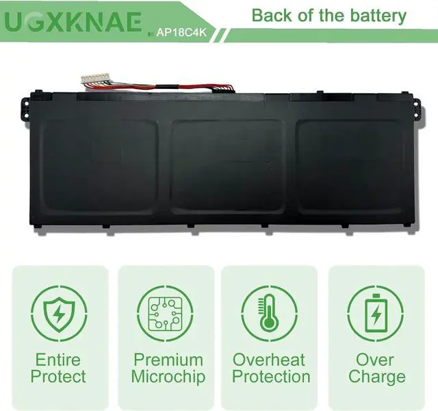 Alt view image 6 of 7 - AP18C4K Battery Replacement for Acer Aspire 5 A515-43 A515-43G A515-43-R057 A515-43-R19L A515-44 A515-44G Spin 3 SP314-54N SP314-54N-54XS A515-43-R057 A515-44G-R26L 11.4V 48Wh