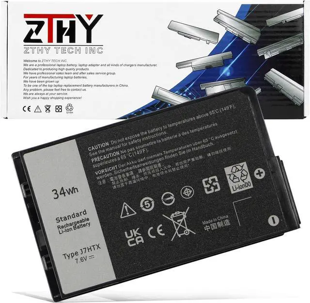 Main image of ZTHY J7HTX 7XNTR Battery Compatible with Dell Latitude 7202 7212 7220 Rugged Extreme Tablet Series FH8RW J82G5 2JT7D 02JT7D VW5Y4 451-BBOR 451-BCCO 451-BCDH T03H T03H001 T03H002 7.6V 34Wh 4342mAh