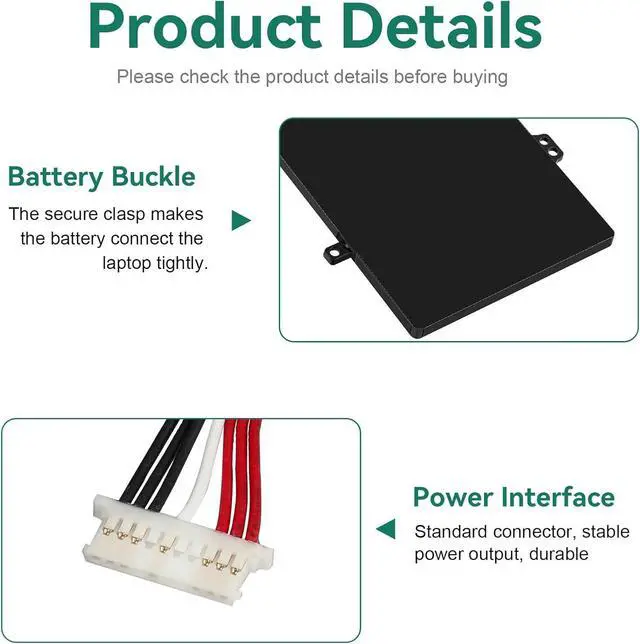 Alt view image 3 of 7 - 5376275P NV-509067-3S UTL-509068-3S Laptop Battery for Gateway GWTN141-10BK GWTN141-10BL GWTN141-10GR GWTN141-4 Gwtn141-4BL GWTN141-4BK GWTN156-5BL GWTN141-2BL GWTN156-7BK 11.4V 51.3Wh 4500mAh