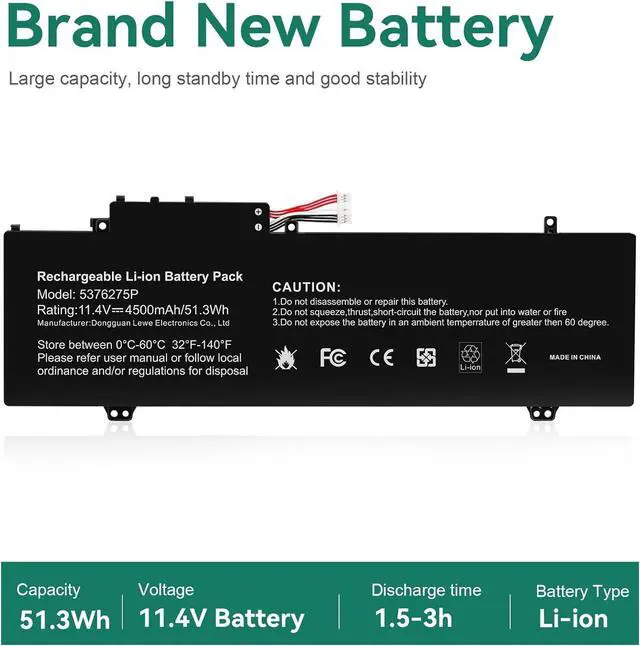 Alt view image 4 of 7 - 5376275P NV-509067-3S UTL-509068-3S Laptop Battery for Gateway GWTN141-10BK GWTN141-10BL GWTN141-10GR GWTN141-4 Gwtn141-4BL GWTN141-4BK GWTN156-5BL GWTN141-2BL GWTN156-7BK 11.4V 51.3Wh 4500mAh
