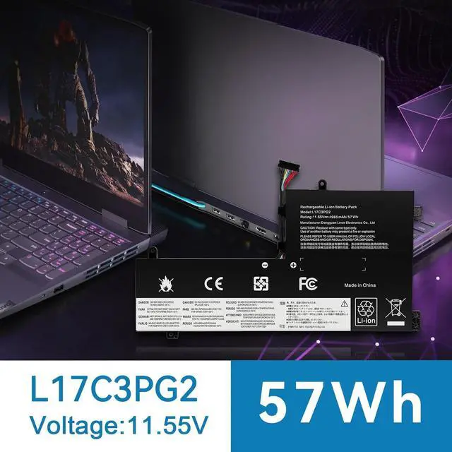 Alt view image 3 of 7 - ASUNCELL L17M3PG2 Laptop Battery Compatible with Lenovo Legion Y7000-2019 Y7000P-1060 Y530-15ICH-1060 Y540-15IRH Y540-17lRH Series L17C3PG2 5B10Q88555 5B10Q88559 11.52V 57Wh 4955mAh Ultra-Long Line