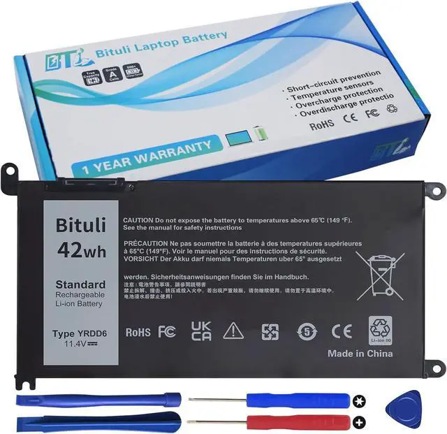Main image of YRDD6 1VX1H Battery for Dell Inspiron 5482 5485 7586 3583 5491 5591 5481 3310 2-in-1 5593 5584 3493 3593 3793 5480 3582 5581 5590 3584 5493 5585 5594 5598 3501 P93G001 VM732 Vostro 3491 5490