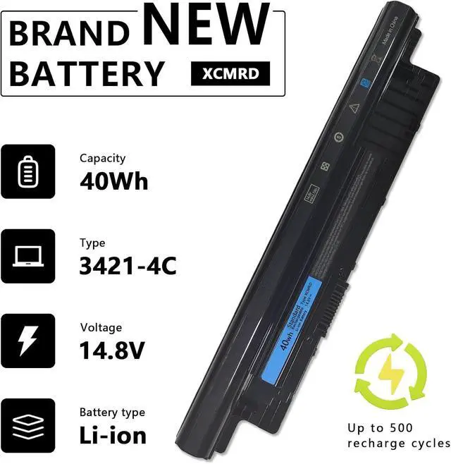 Alt view image 2 of 6 - 40Wh XCMRD 14.8V Battery Compatible with Dell Inspiron 15 3000 Series 3521 3531 3537 3541 3542 15R 5537 5521 17 17R 3721 3737 5737 5721 14R 14 3437 5421 Latitude 3440 3540 Vostro 2421 2521 P28F