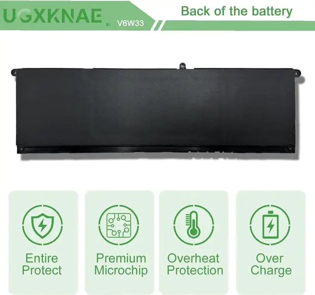 Alt view image 6 of 7 - V6W33 54Wh Laptop Battery Compatible with Dell Inspiron 15 3510 3511 5310 5410 5418 5515 5510 5518 Vostro 3510 3511 3515 5410 5510 Latitude 3320 3520 3420 Series Laptop G91J0 TN70C 15V