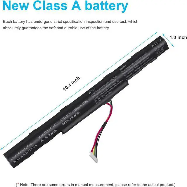 Alt view image 3 of 7 - AS16A5K AS16A8K Battery for Acer Aspire E5-523 E5-553 E5-576 E5-774G N16Q2 E5-576G E5-575G E5-475 F5-573 E5-575-52JF E5-575-33BM E5-575G-76YK E5-575-54SM E5-575G-57D4 E5-576-392H E5-575-54E8 4ICR19/66