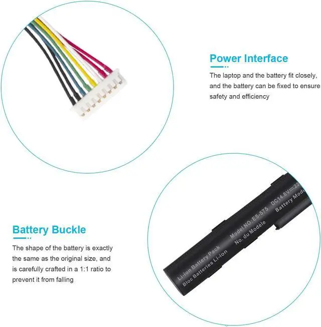 Alt view image 4 of 7 - AS16A5K AS16A8K Battery for Acer Aspire E5-523 E5-553 E5-576 E5-774G N16Q2 E5-576G E5-575G E5-475 F5-573 E5-575-52JF E5-575-33BM E5-575G-76YK E5-575-54SM E5-575G-57D4 E5-576-392H E5-575-54E8 4ICR19/66