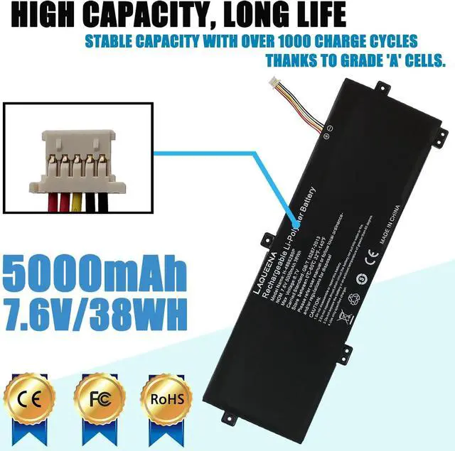 Alt view image 2 of 7 - H-4886280P Laptop Battery Compatible with Gateway GWTN156-11BK GWTN156 Series U3576127PV U3576127 5080270P 4886280P 4-Cell 7.6V 38Wh