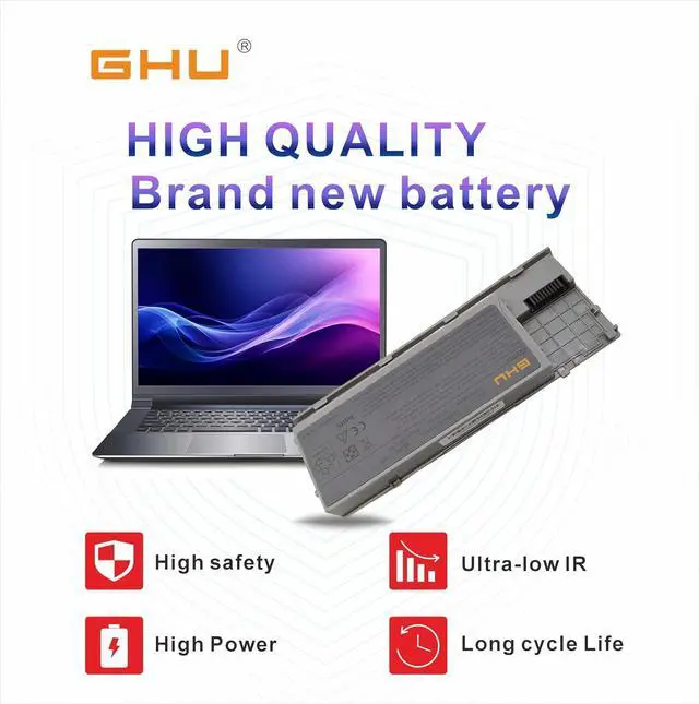 Alt view image 7 of 7 - GHU New Battery Replacement for PC764 PC765 PD685 TD175 Compatible with Latitude D620 620 D630 630 D631 Precision M2300 312-0383 312-0384 312-0386 GD776 JD634 JD648 KD492 MJ456 PP18L RC126