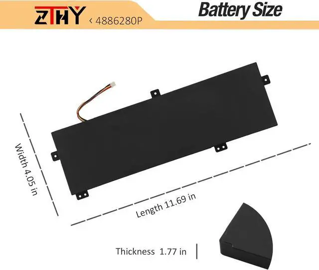 Alt view image 7 of 7 - H-4886280P U3576127PV-2S1P Laptop Battery Replacement for Gateway GWTN156-11 GWTN156-11BK GWTN156-11BL GWTN156-11GN GWTN156-11RD Series U3576127PV U3576127 5080270P 4886280P 2ICP4/76/127 7.6V 38Wh