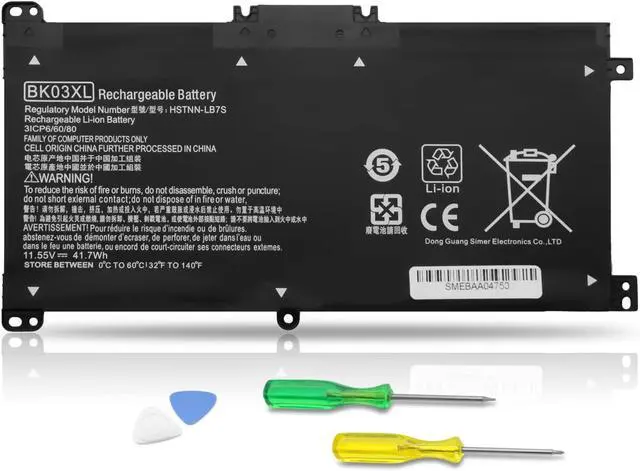 Main image of BK03XL Laptop Battery for HP Pavilion X360 14-BA 14M-BA Series 14-BA253CL 14M-BA114DX 14M-BA011DX 14-BA1XX 14-BA2XX 14-BA153CL 14-BA125CL 14M-BA013DX 14-BA175NR 14M-BA1XX 14M-BA0XX(11.55V/41.7Wh)