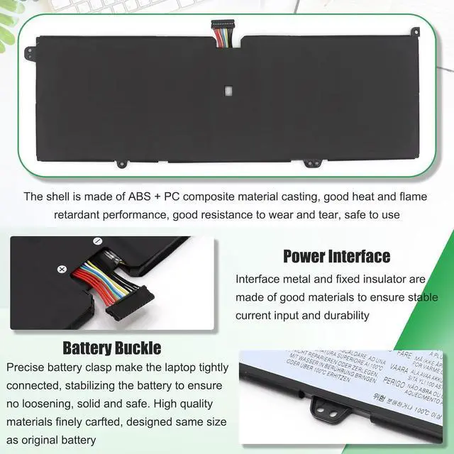 Alt view image 6 of 6 - L18M4PH0 L18C4PH0 Laptop Battery Replacement for Lenovo Yoga C940-14IIL Yoga C940 14 SP/A Series 5B10T11585 5B10T11586 5B10W67374 SB10W67323 7.68V 60Wh 7820mAh