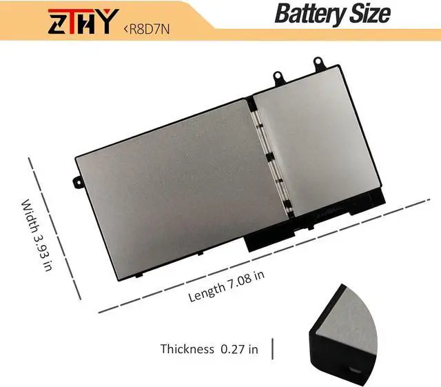 Alt view image 7 of 7 - R8D7N 1V1XF Laptop Battery Compatible with Dell Precision 3540 M3550 Latitude 5400 5410 5500 5510 Inspiron 7590/7591/7791 2-in-1 Series P80F P80F001 P84F H82T6 0C5GV2 0W8GMW 4GVMP 11.4V 51Wh 3-Cell