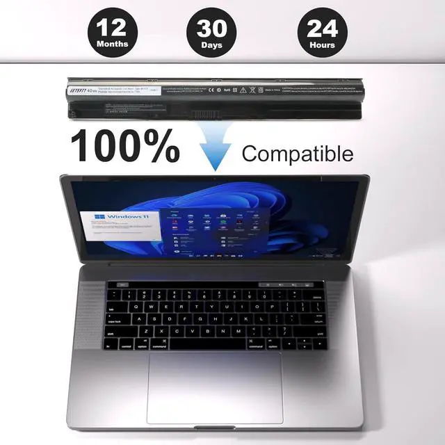 Alt view image 6 of 7 - 40WH M5Y1K Laptop Battery Compatible with Dell Inspiron 14 15 17 5000 3000 Series5559 5558 i3558 3567 5755 5756 5458 5759 5758 5759 GXVJ3 453-BBBQ 451-BBMG GXVJ3 HD4J0 991XP Computer Battery