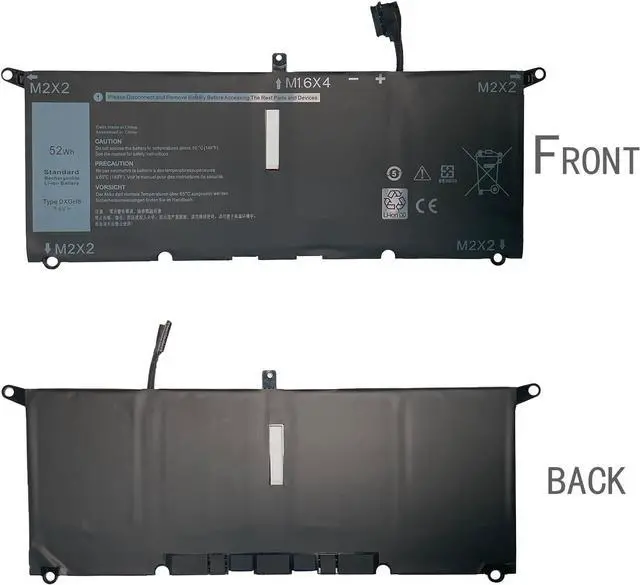 Alt view image 5 of 6 - DXGH8 G8VCF H754V 0H754V P82G001 Laptop Battery Replacement for Dell XPS 13 9370 9380 Inspiron 13 7390 7391 2-in-1 5390 5391 7490 Latitude 3301 E3301 Vostro 5390 5391 Series (7.6V 52Wh)