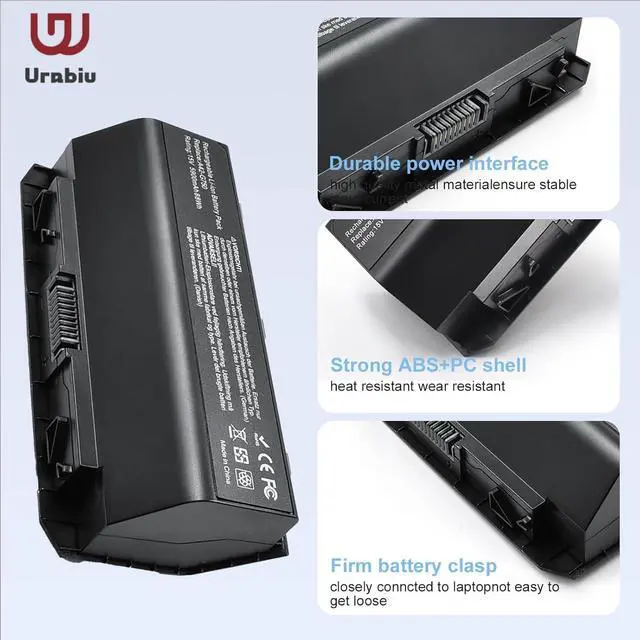 Alt view image 3 of 7 - 15V Compatible with ASUS Laptop Battery,8-Cell 5900mAh 88WH A42-G750 Laptop Battery Replacemen tG750 G750J G750JH G750JM G750JS G750JW G750JX BG750JZ and ROG Series 0B110-00200000M