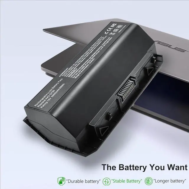 Alt view image 6 of 7 - 15V Compatible with ASUS Laptop Battery,8-Cell 5900mAh 88WH A42-G750 Laptop Battery Replacemen tG750 G750J G750JH G750JM G750JS G750JW G750JX BG750JZ and ROG Series 0B110-00200000M